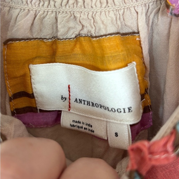 Anthropologie Pink and Yellow Sleeveless Sundress - Picture 4 of 6